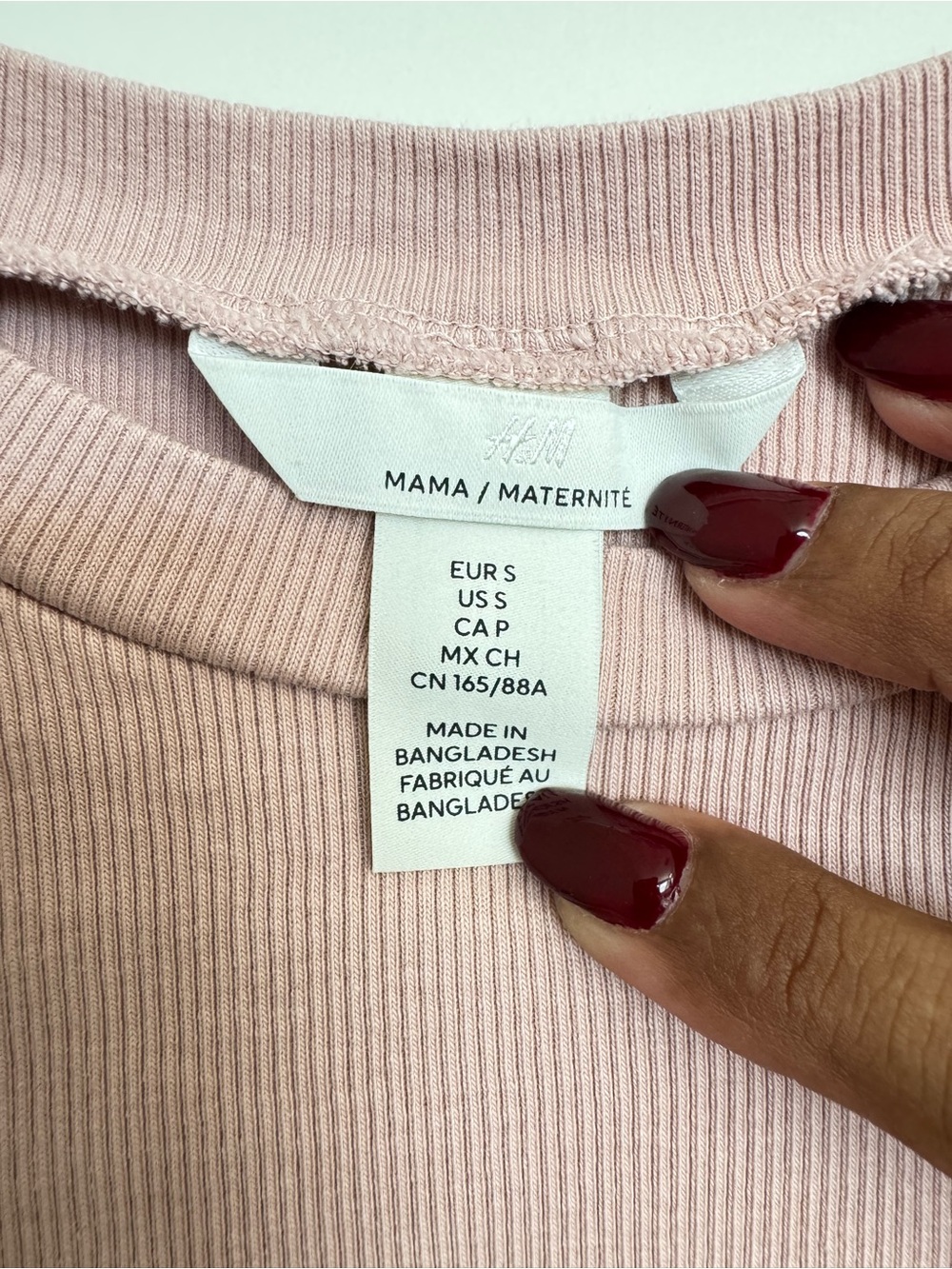 H&M Mama Pink Ribbed Maternity Dress - Picture 2 of 5